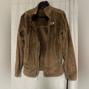 Mountain Hardware Brown Fuzzy Zip Up